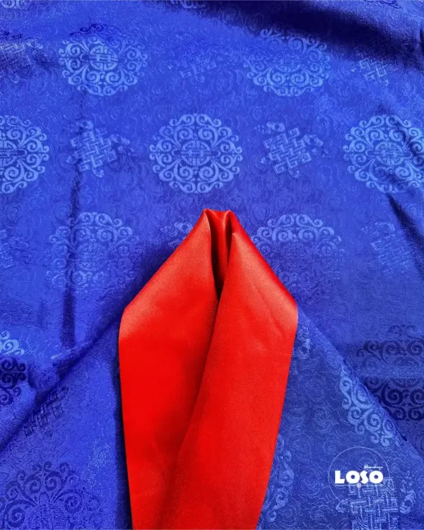 Deep Blue/Red Traditional Bakhu